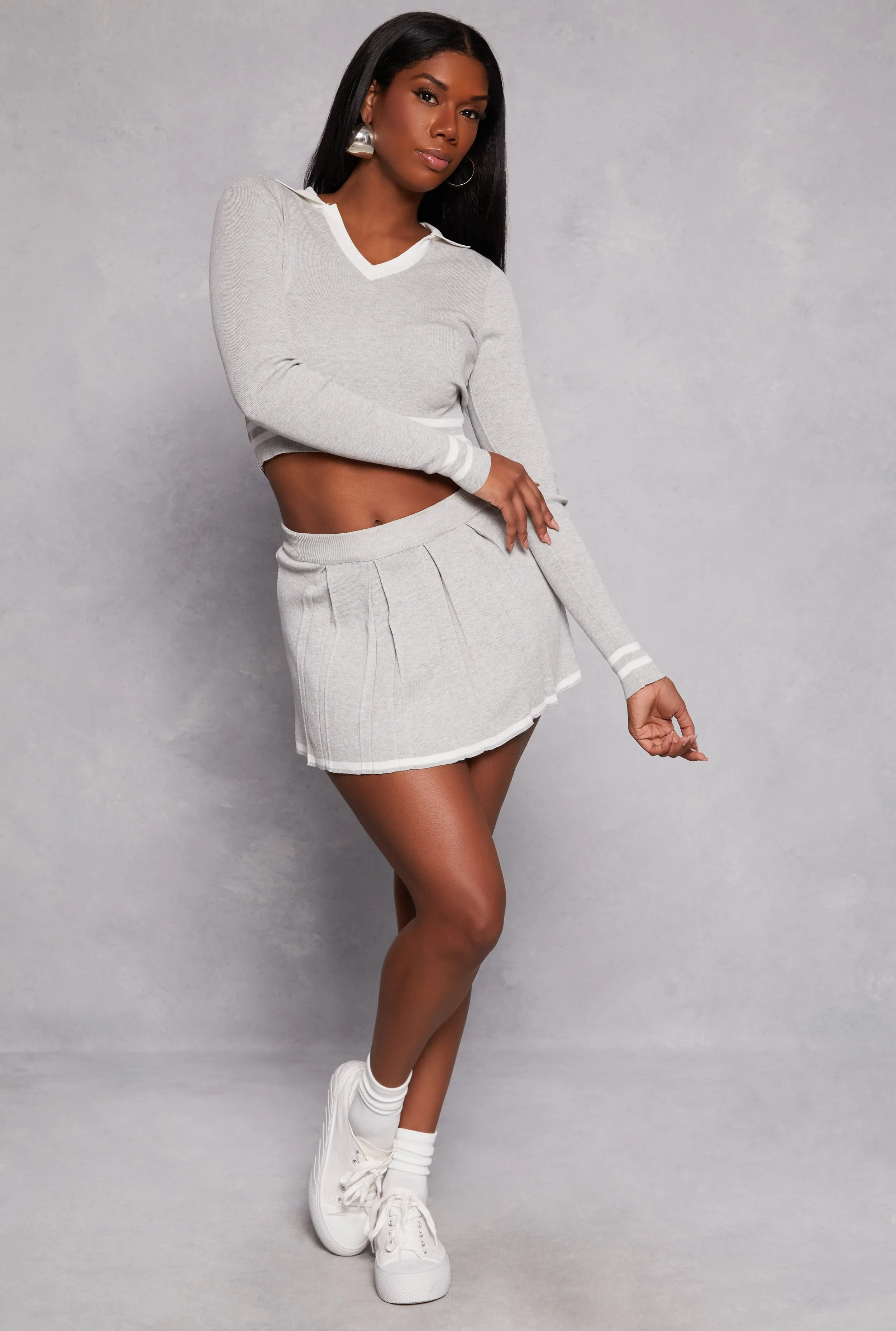 Daisy Varsity Stripe Detail Crop Top sold by Rainbow product image thumbnail 2