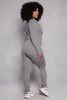 Plus Size Half Zip Long Sleeve Catsuit sold by Rainbow