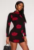Rose Print Mini Sweater Dress sold by Rainbow
