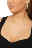 Rhinestone Studded Chunky Hoop Earring Trio sold by Rainbow