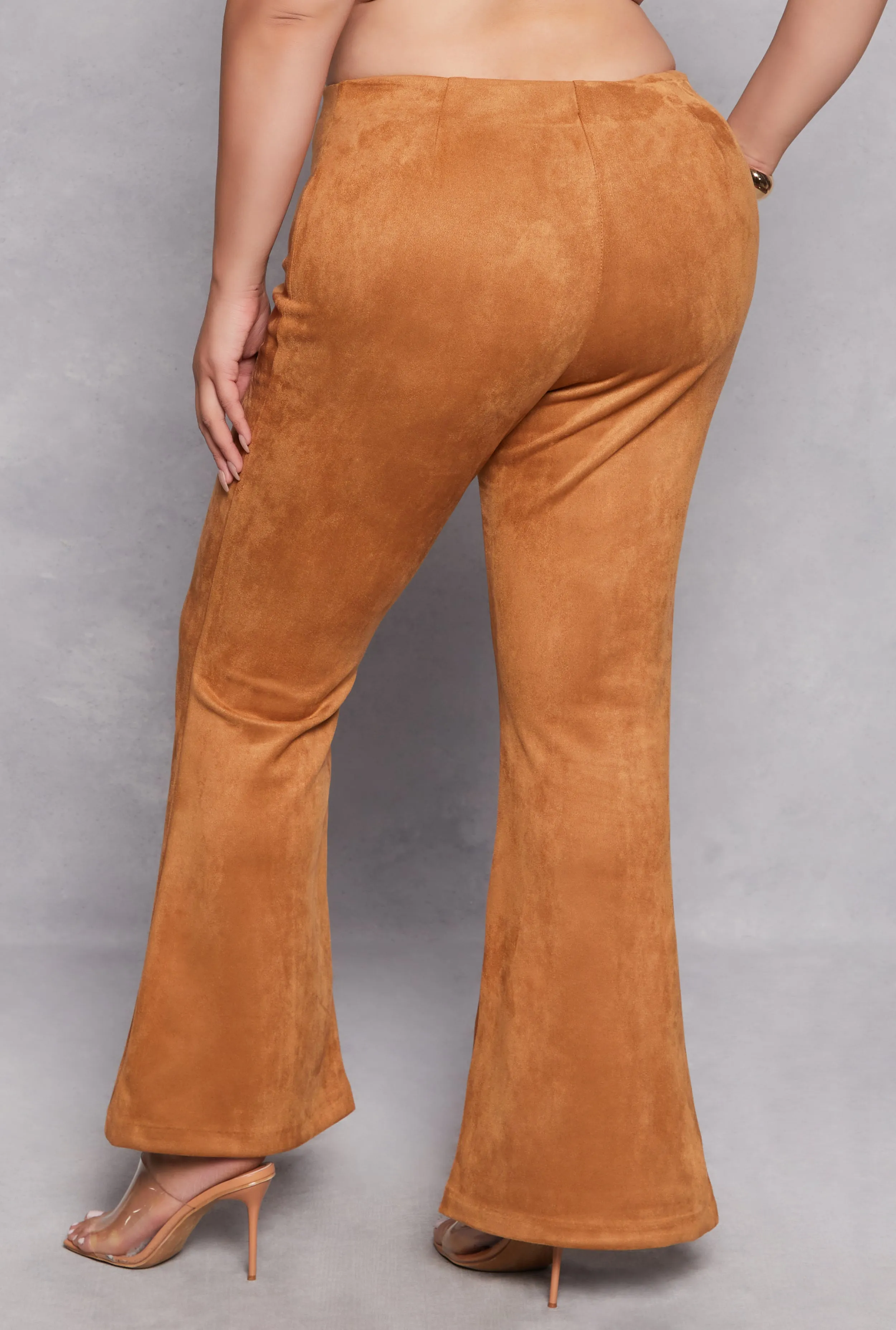 Plus Size Faux Suede Flare Pants sold by Rainbow product image thumbnail 3