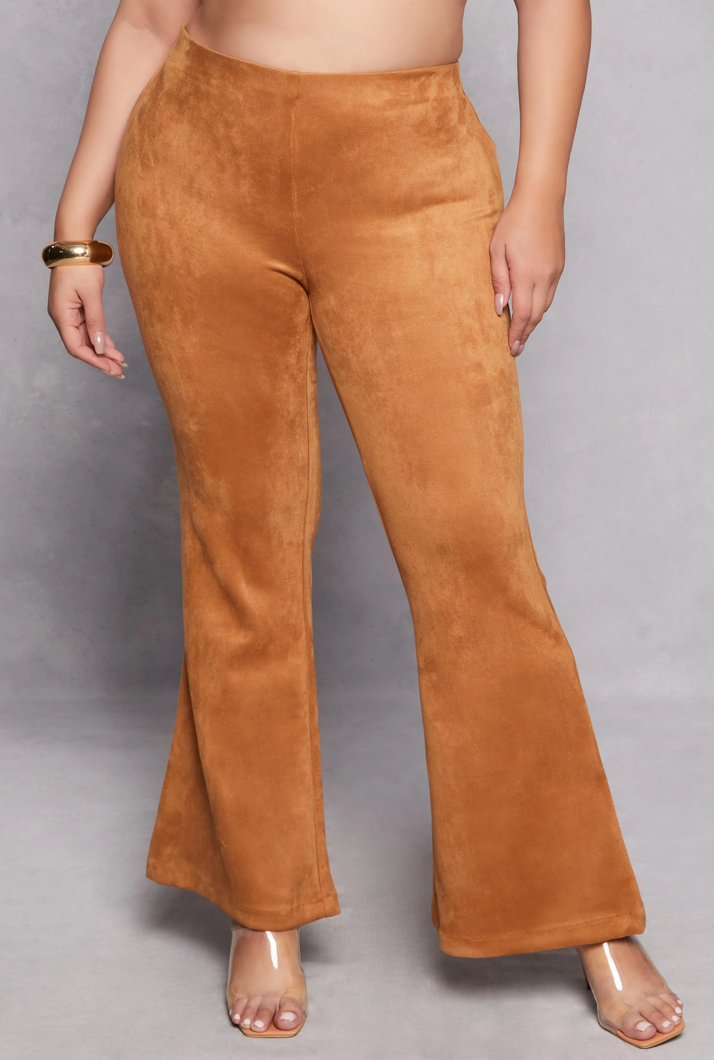 Plus Size Faux Suede Flare Pants sold by Rainbow product image thumbnail 2