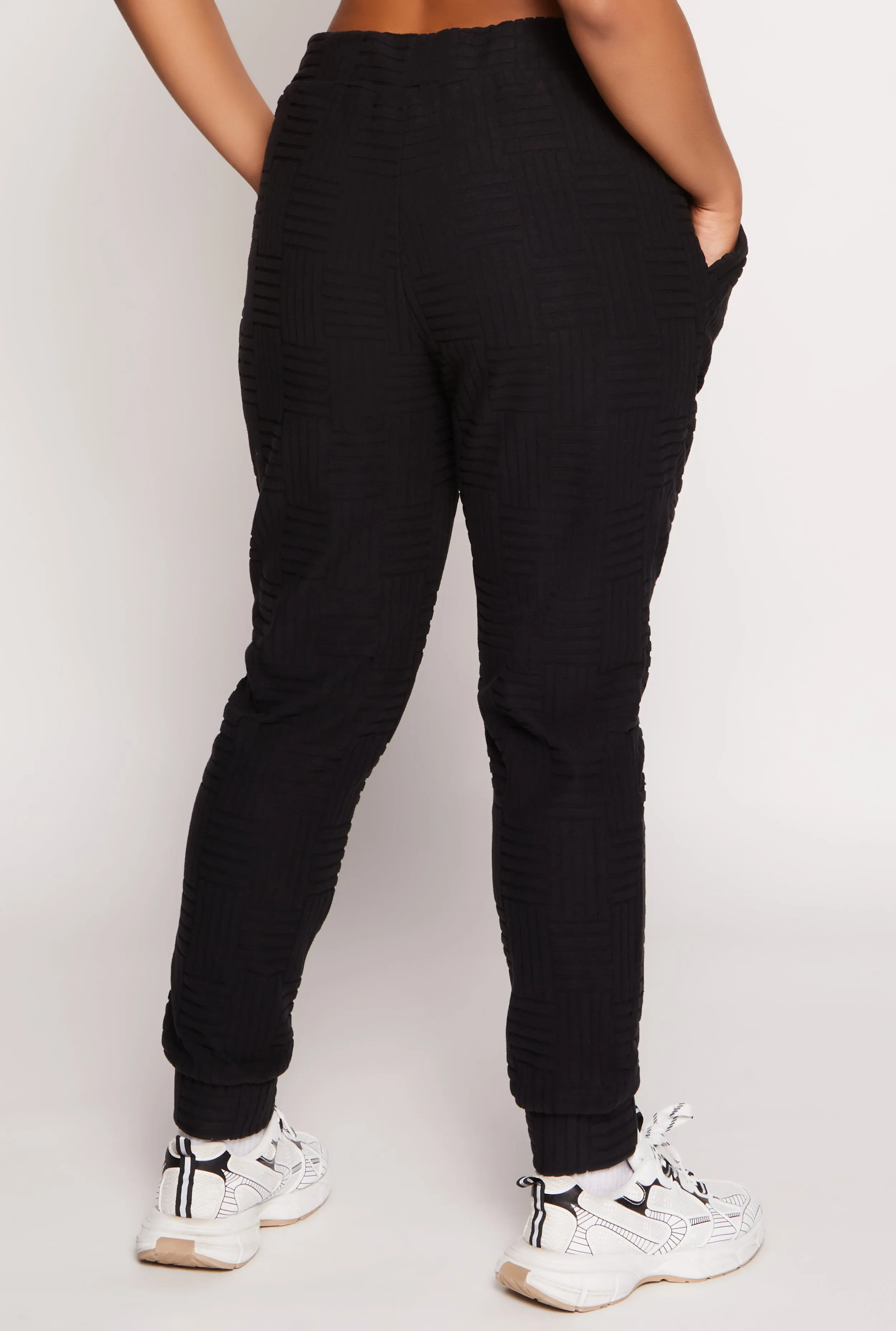 Plus Size Geometric Embossed Joggers sold by Rainbow product image thumbnail 3