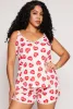 Plus Size Heart Graphic Print Pajama Cami and Shorts sold by Rainbow