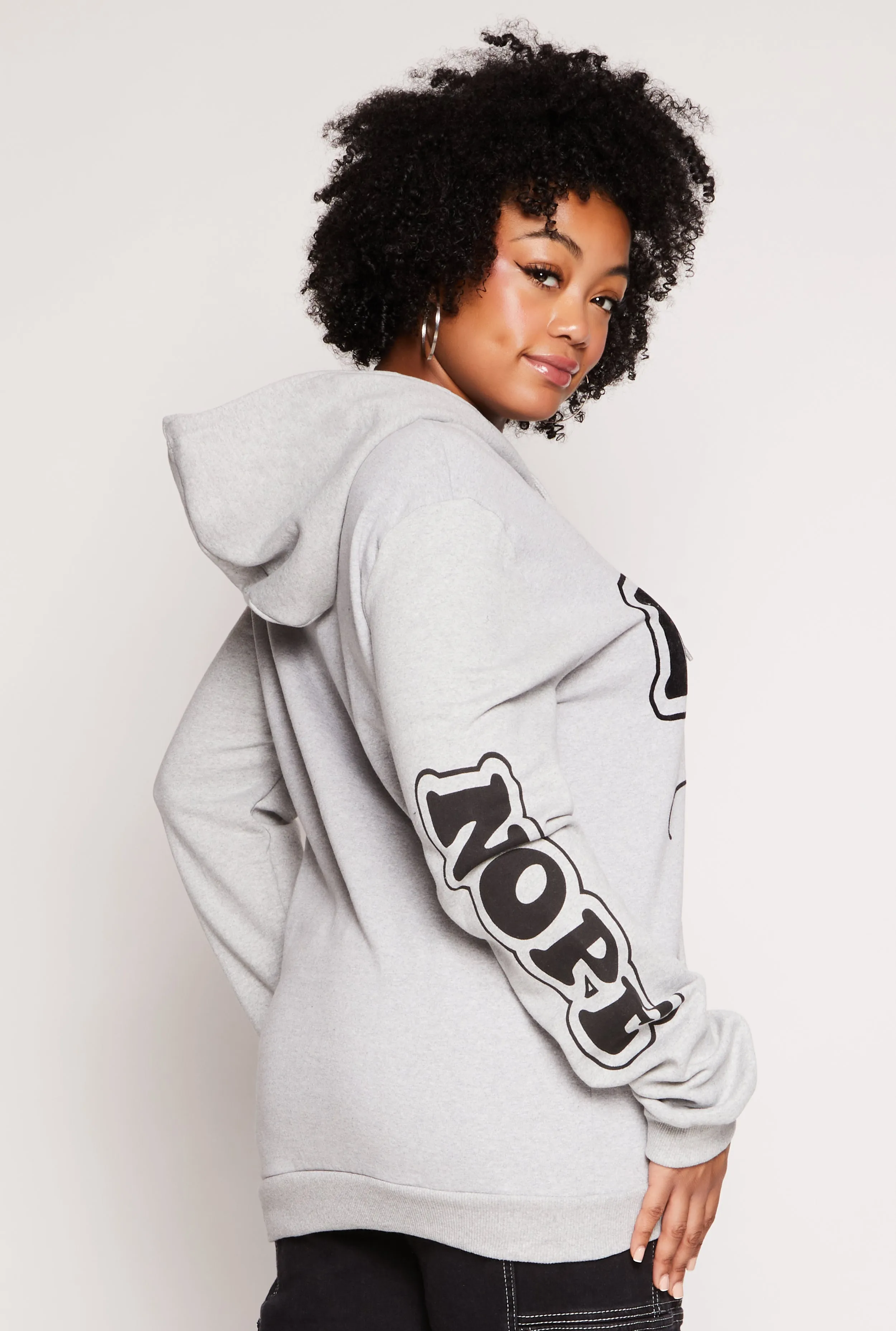Plus Size Nope Not Today Graphic Pullover Hoodie sold by Rainbow product image thumbnail 3