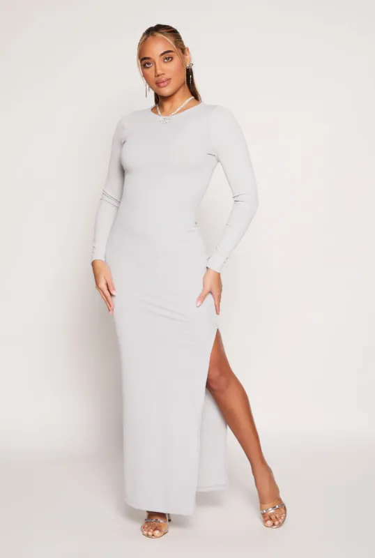 Haute Monde Side Slit Maxi Dress sold by Rainbow
