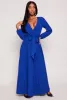 Pleated Wide Leg Faux Wrap Jumpsuit sold by Rainbow