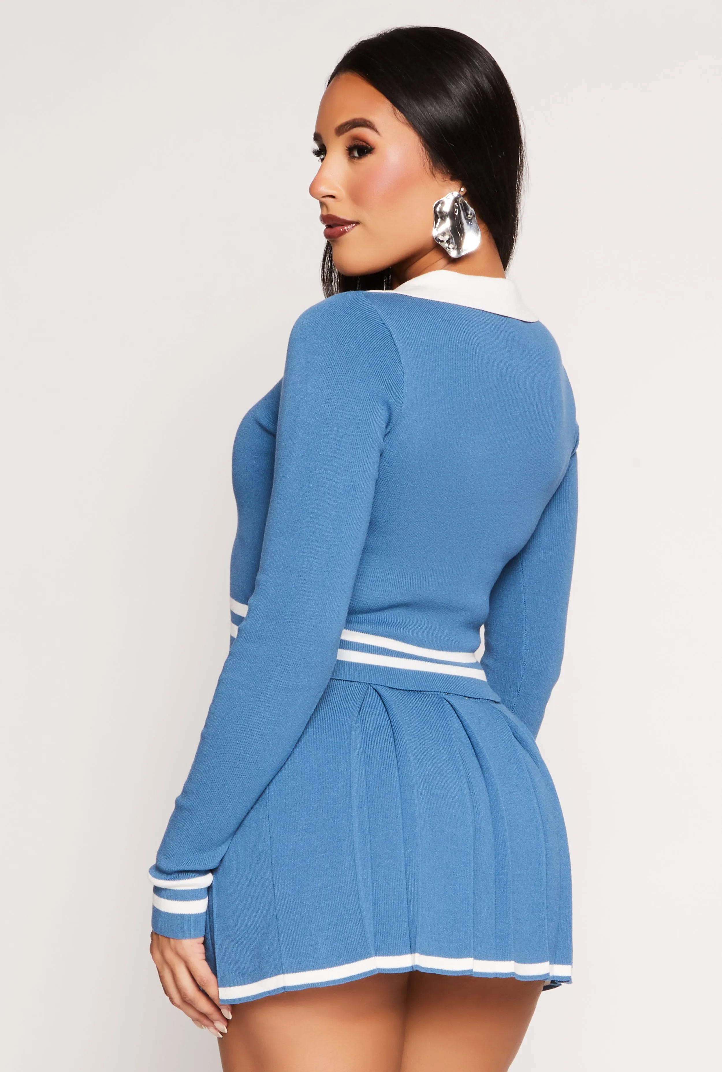 Daisy Varsity Stripe Detail Crop Top sold by Rainbow product image thumbnail 3