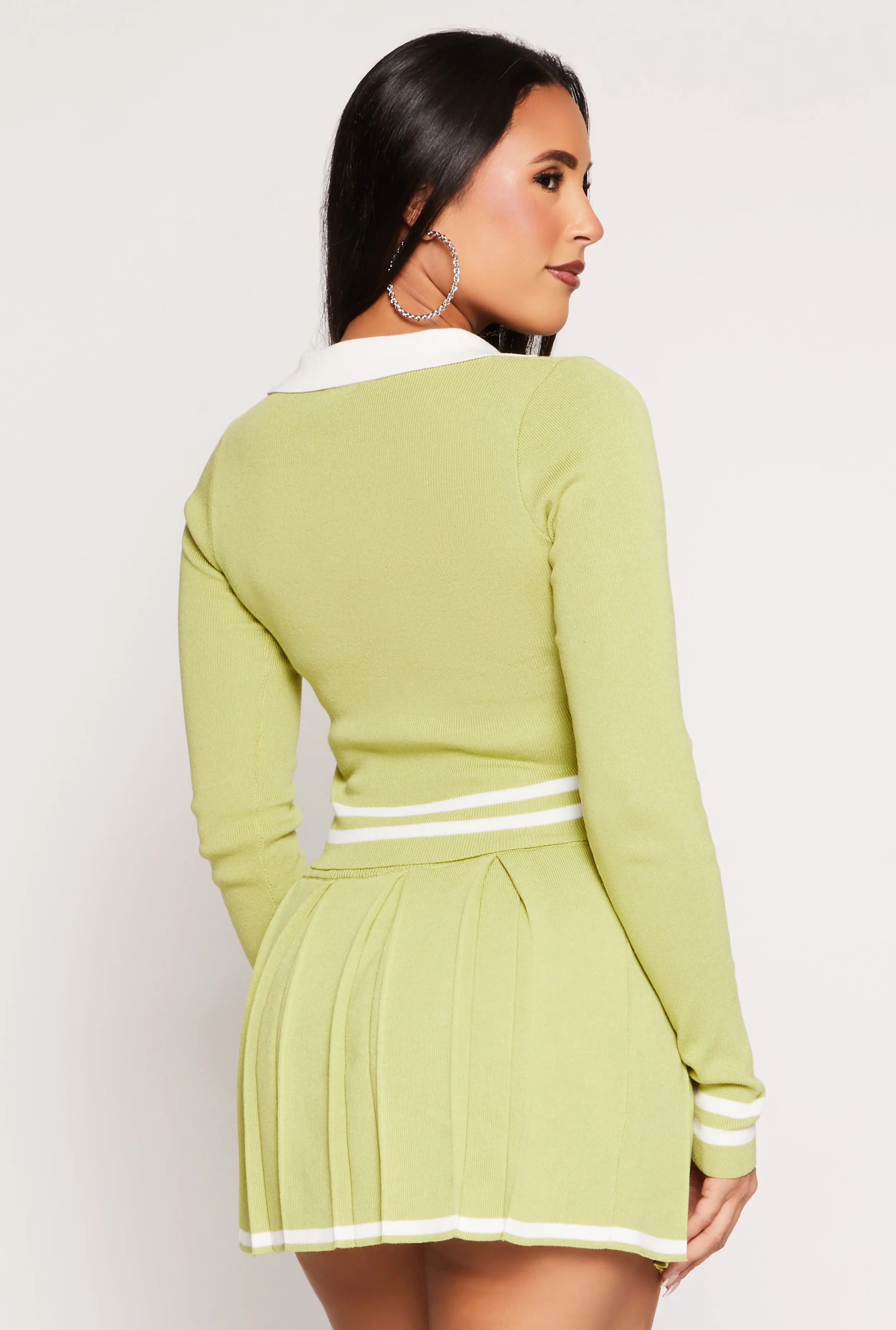 Daisy Varsity Stripe Detail Crop Top sold by Rainbow product image thumbnail 3