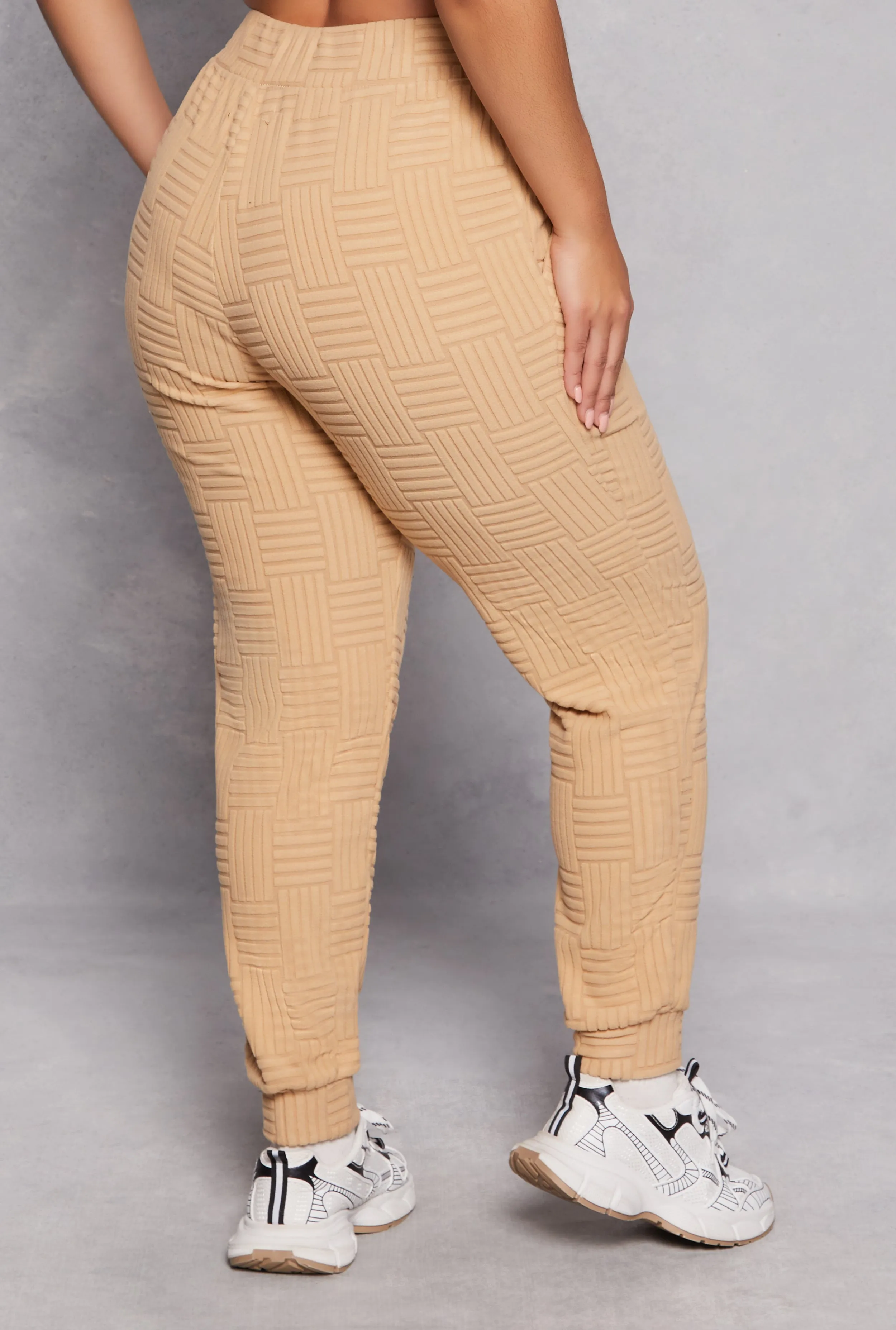 Plus Size Geometric Embossed Joggers sold by Rainbow product image thumbnail 3