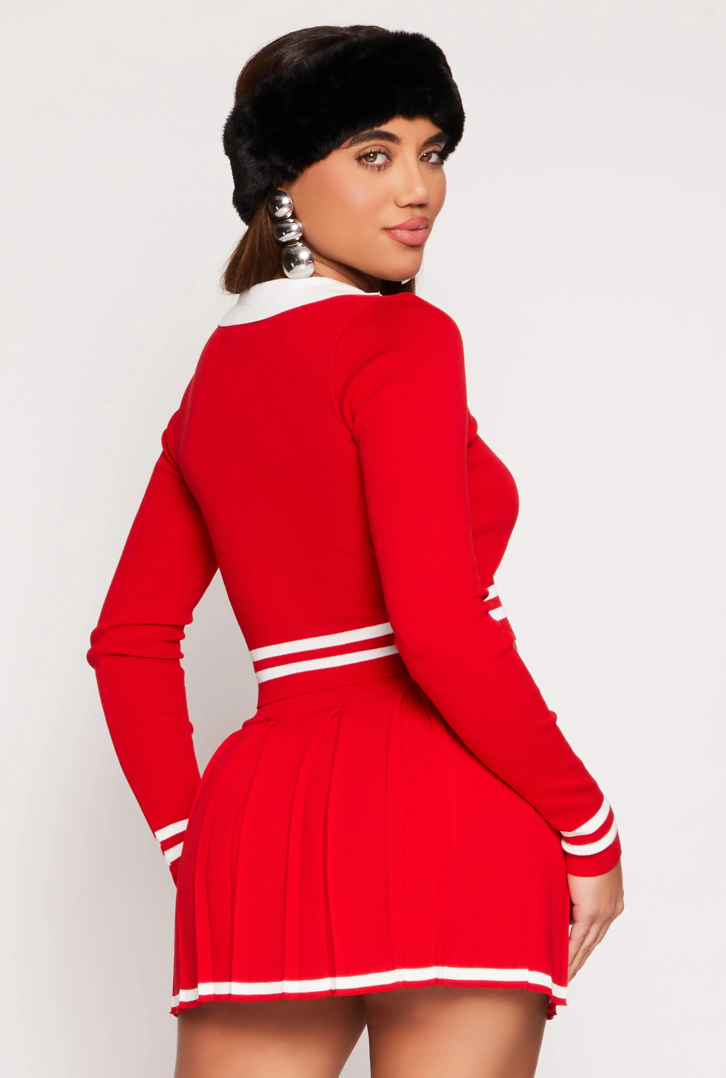 Daisy Varsity Stripe Detail Crop Top sold by Rainbow product image thumbnail 3