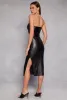 Haute Monde Faux Leather Ruched Tube Dress sold by Rainbow
