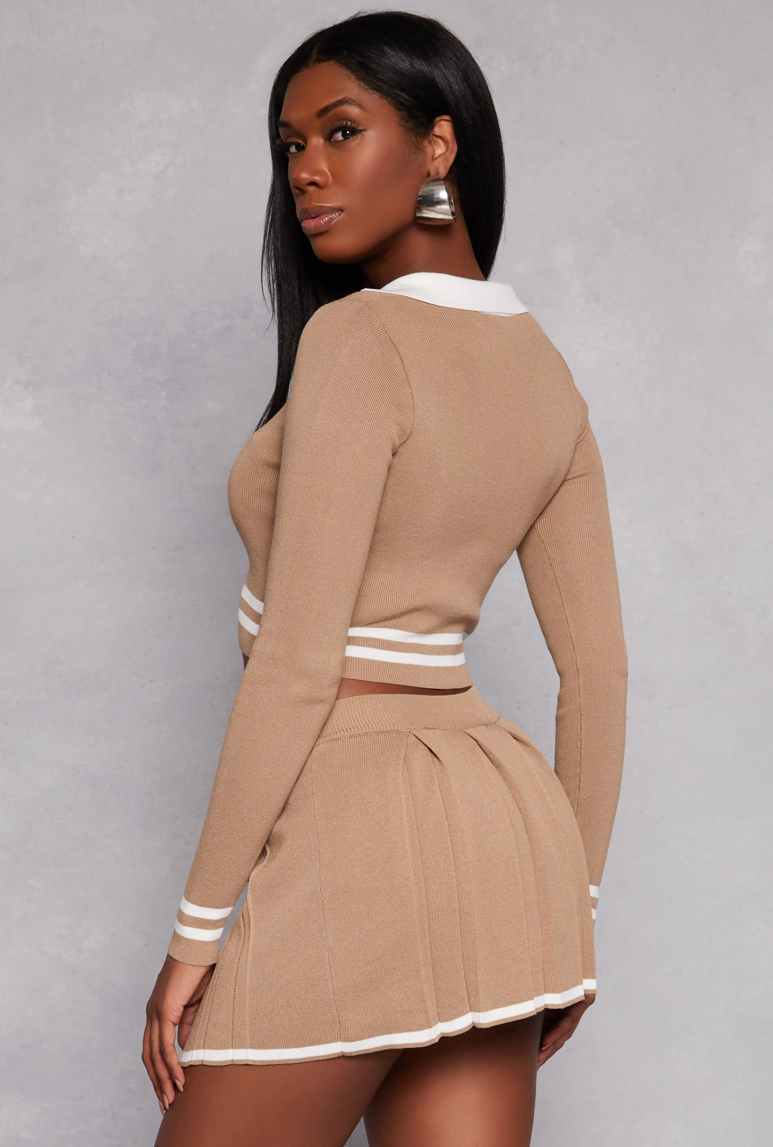 Daisy Varsity Stripe Detail Crop Top sold by Rainbow product image thumbnail 3