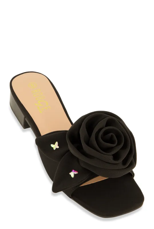 Butterfly Rose Band Low Heel Sandals sold by Rainbow