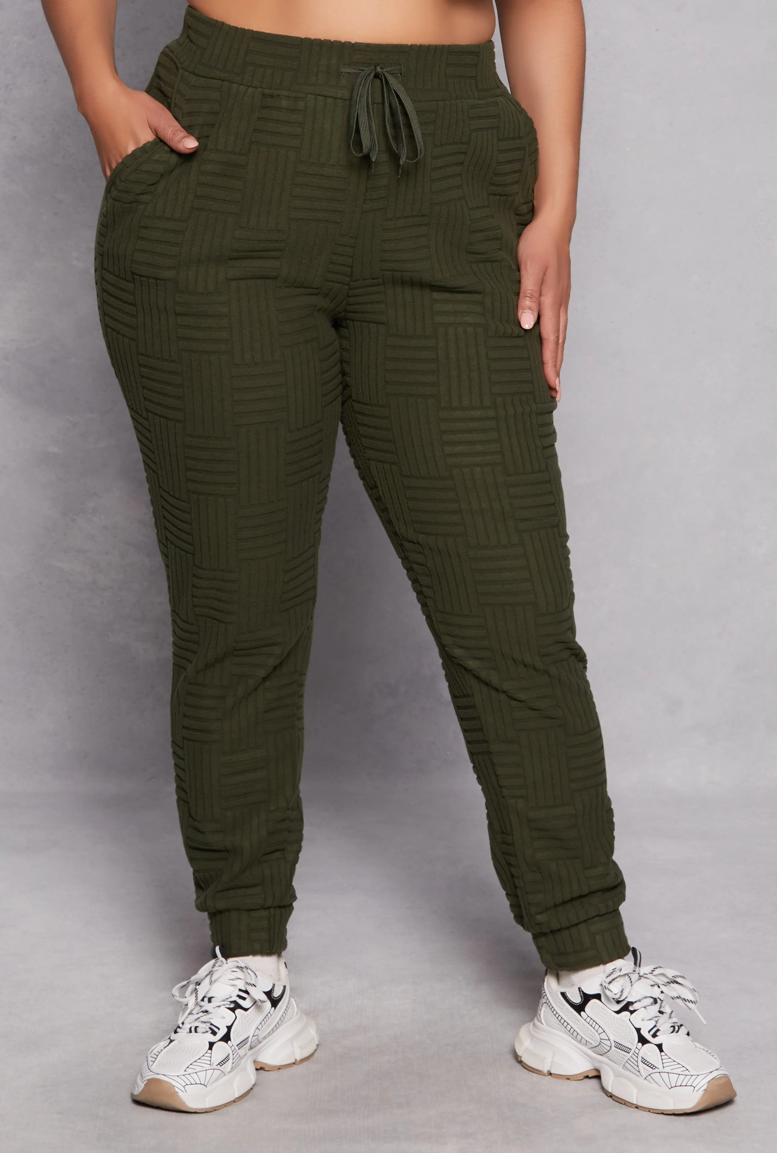 Plus Size Geometric Embossed Joggers sold by Rainbow product image thumbnail 2