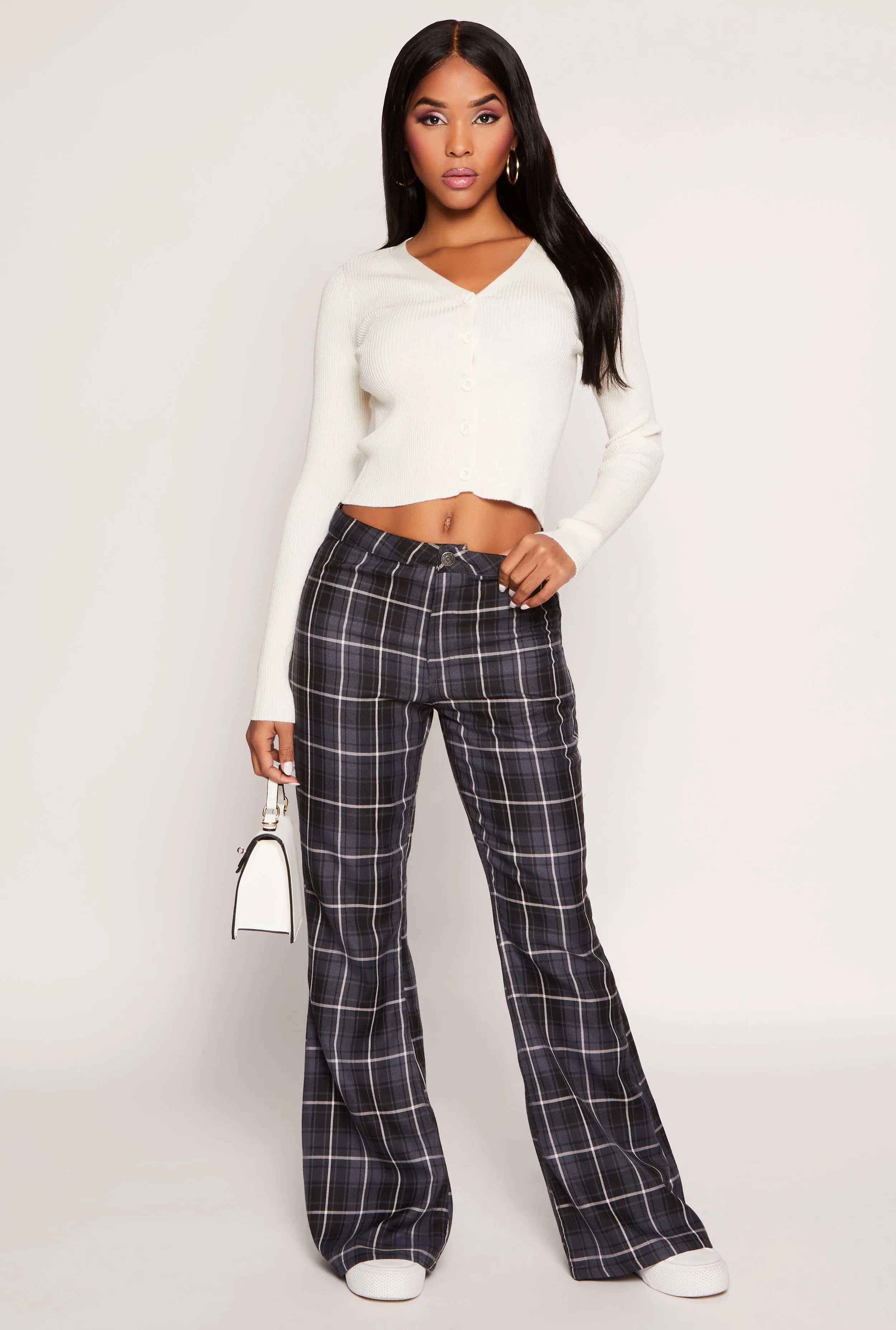 Ribbed Knit Button Front Cardigan sold by Rainbow product image thumbnail 2