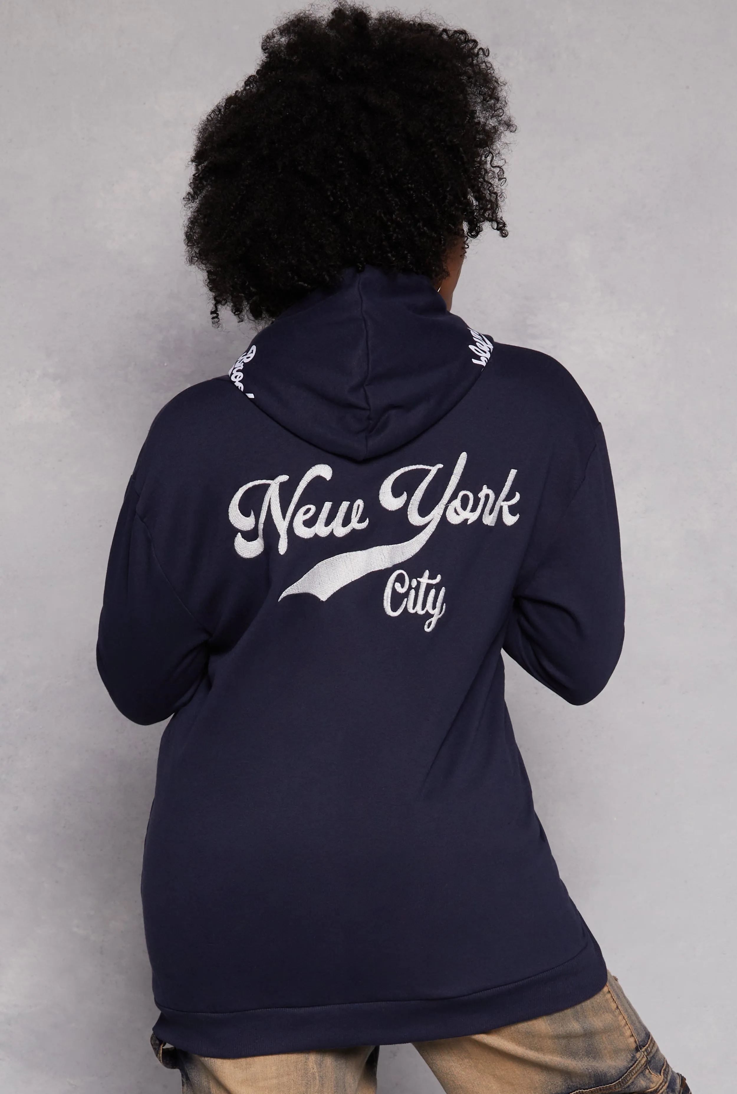 Plus Size New York City Zip Front Hoodie sold by Rainbow product image thumbnail 3