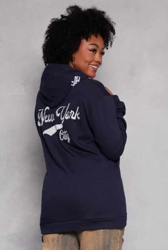 Plus Size New York City Zip Front Hoodie sold by Rainbow