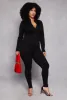 Plus Size Half Zip Long Sleeve Catsuit sold by Rainbow