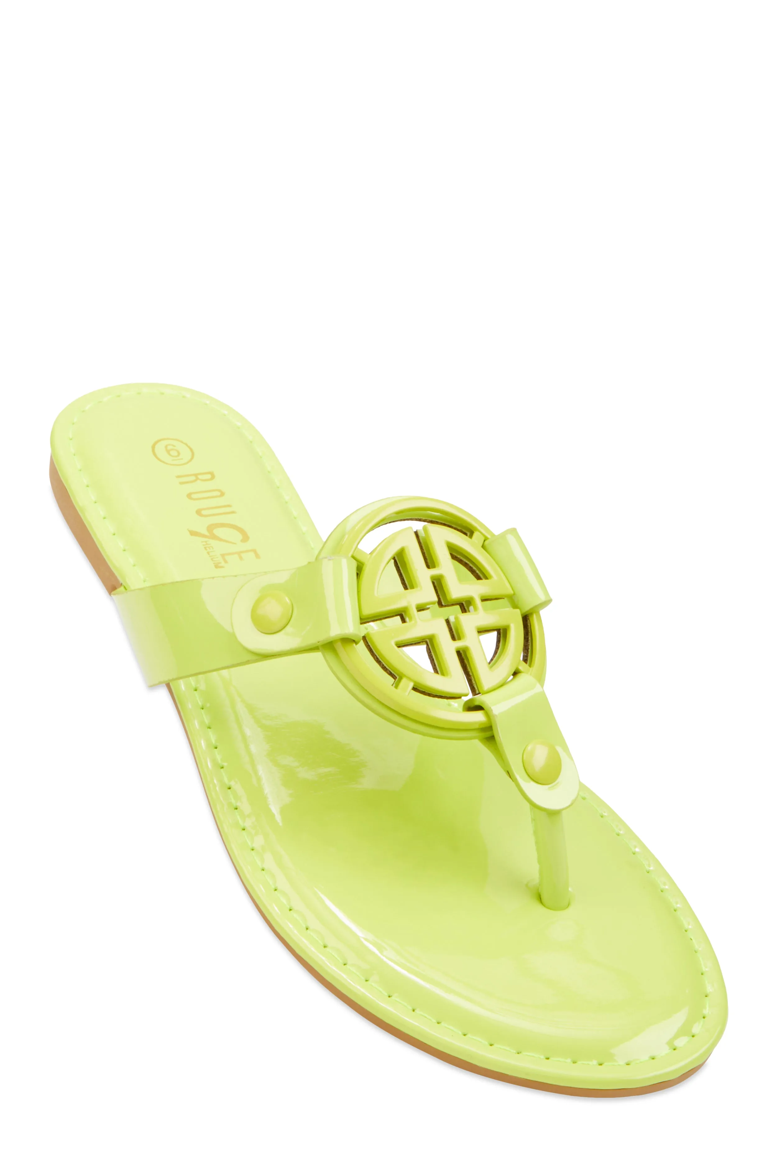 Geometric Pendant Thong Slide Sandals sold by Rainbow