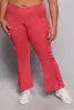 Plus Size Acid Wash Pintuck Flare Pants sold by Rainbow
