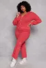 Plus Size Acid Wash Pintuck Flare Pants sold by Rainbow