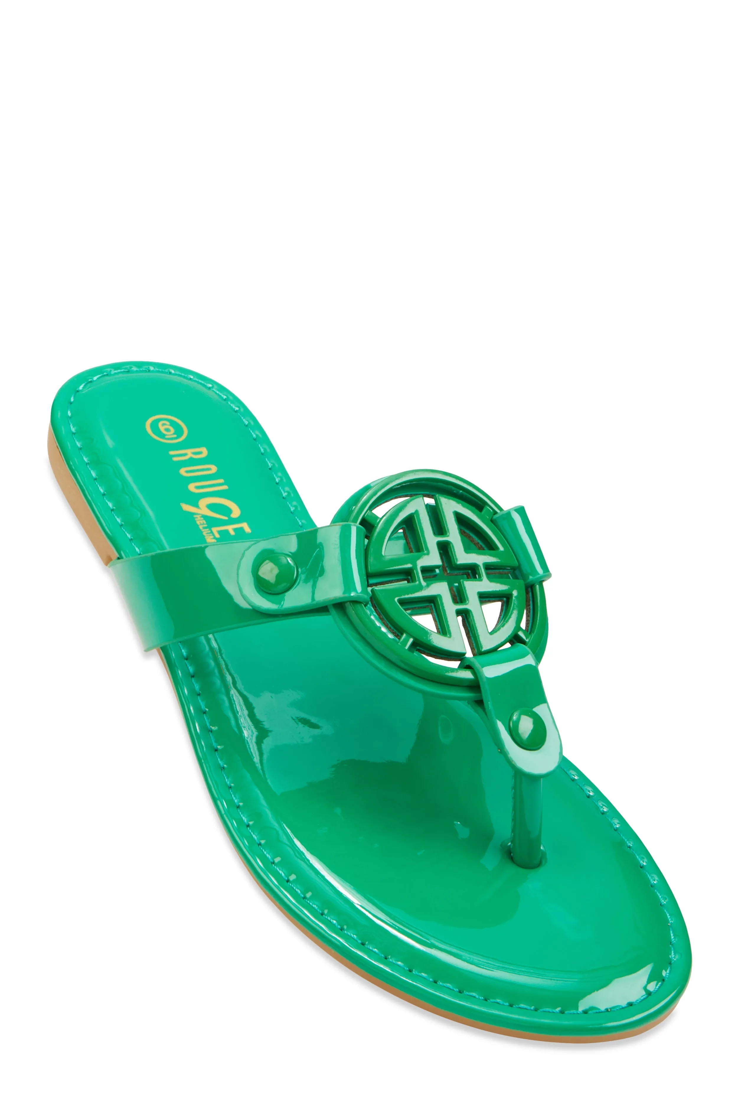 Geometric Pendant Thong Slide Sandals sold by Rainbow