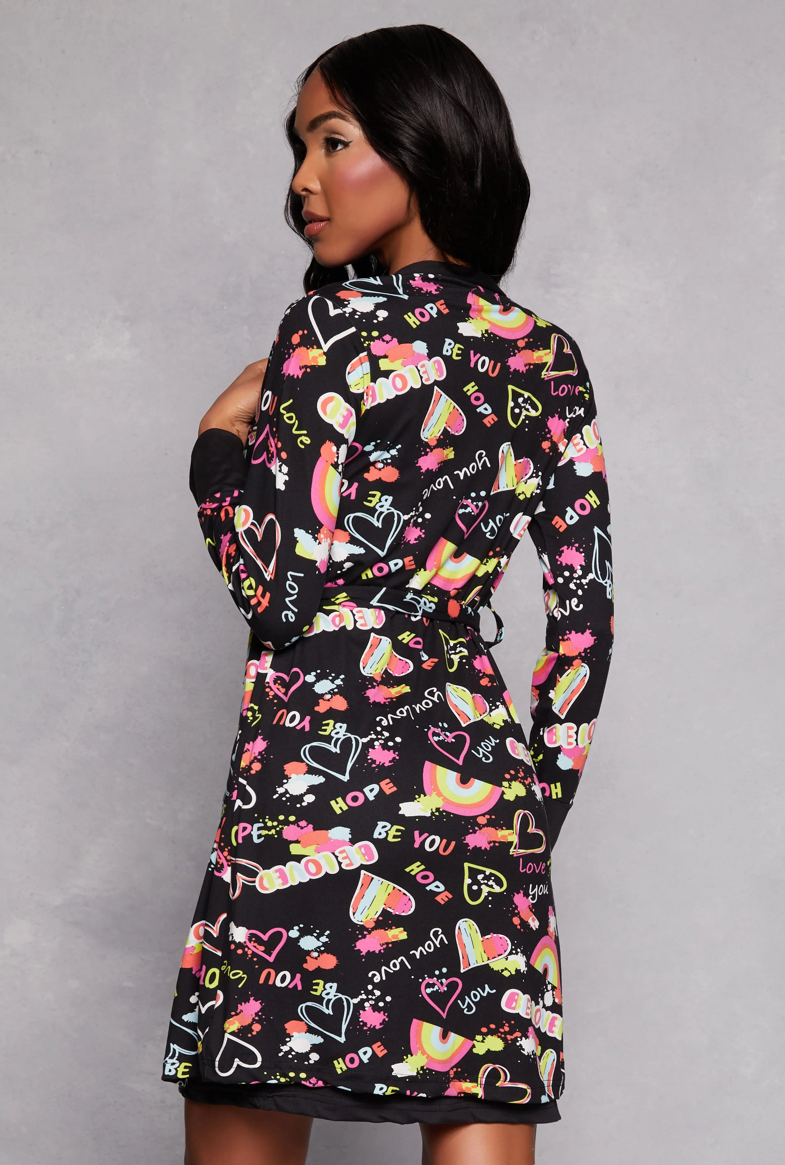 Be You Beloved Graphic Cami Nightgown with Robe sold by Rainbow product image thumbnail 2