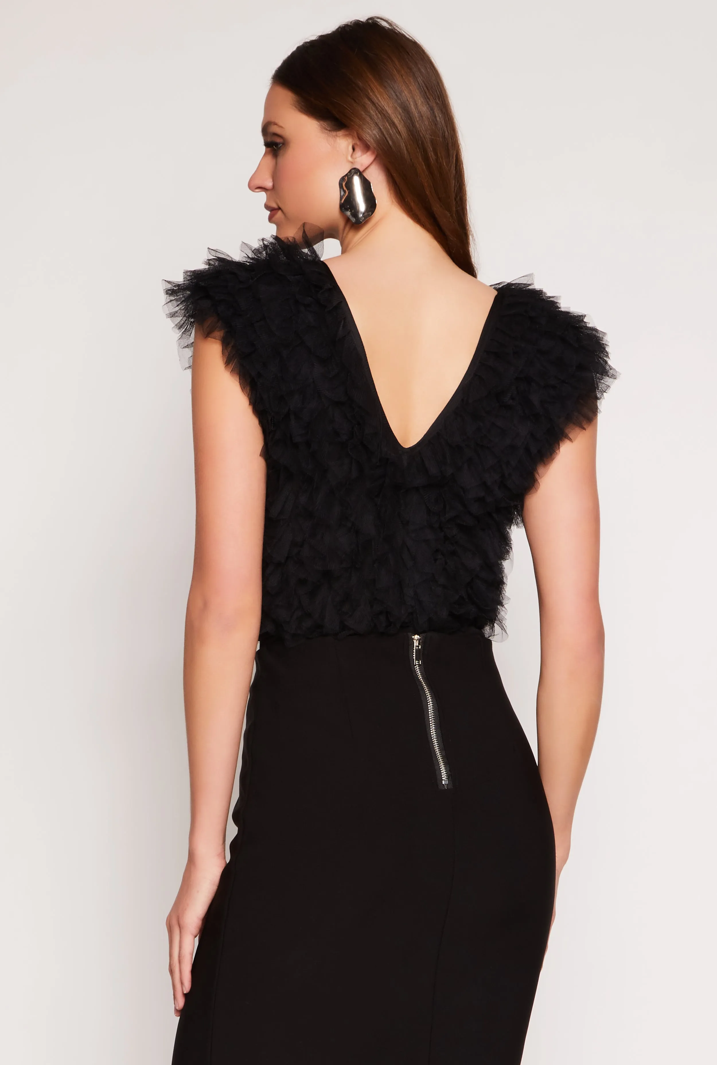 Ruffled Tulle Bodysuit sold by Rainbow product image thumbnail 3