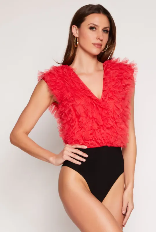 Ruffled Tulle Bodysuit sold by Rainbow