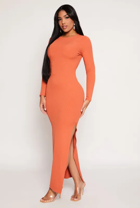 Haute Monde Side Slit Maxi Dress sold by Rainbow
