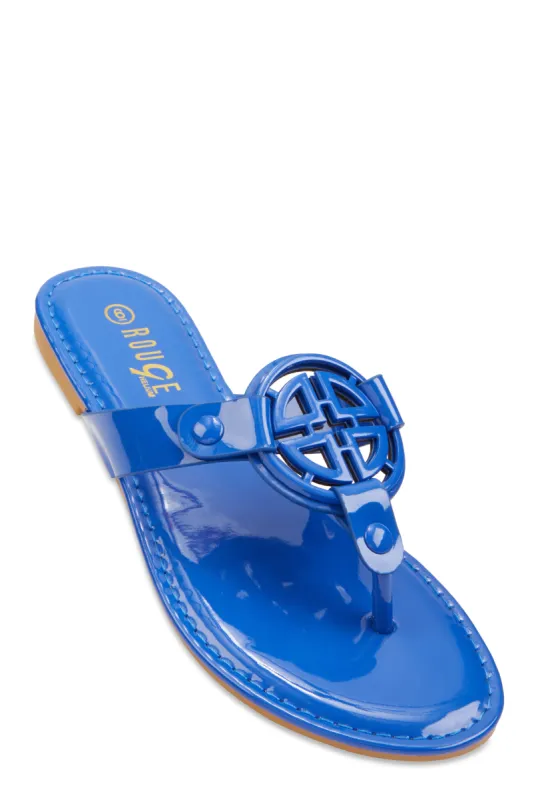 Geometric Pendant Thong Slide Sandals sold by Rainbow