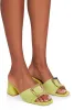 Square Pendant Open Toe Block Heel Mules sold by Rainbow