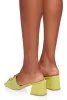 Square Pendant Open Toe Block Heel Mules sold by Rainbow