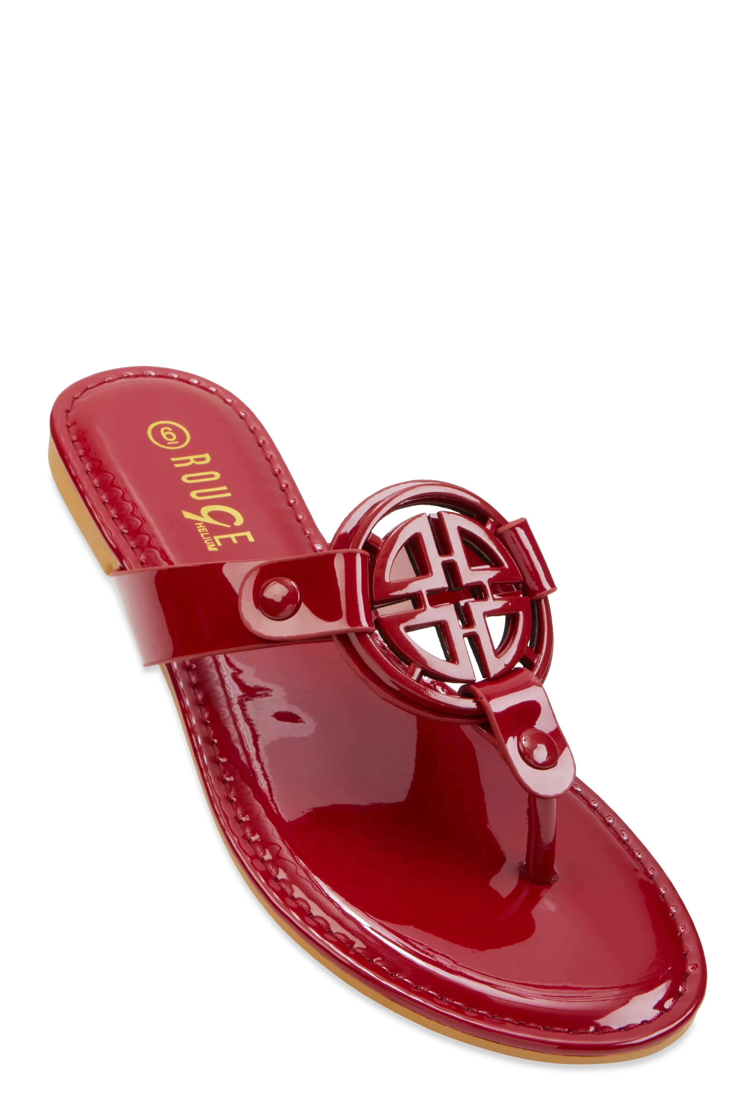 Geometric Pendant Thong Slide Sandals sold by Rainbow