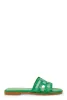 Mesh Insert Cut Out Band Slide Sandals sold by Rainbow