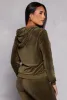 Velour Zip Front Hooded Top sold by Rainbow