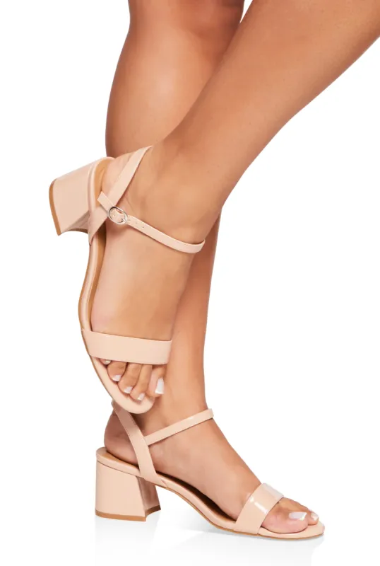 Buckle Strap Mid Block Heel Sandals sold by Rainbow