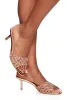 Gemstone Cut Out Band Stiletto Mules sold by Rainbow