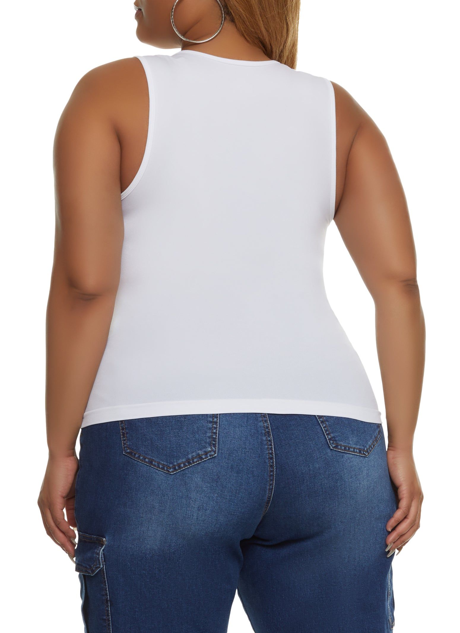Plus Size Seamless Laser Cut Tank Top sold by Rainbow product image thumbnail 2