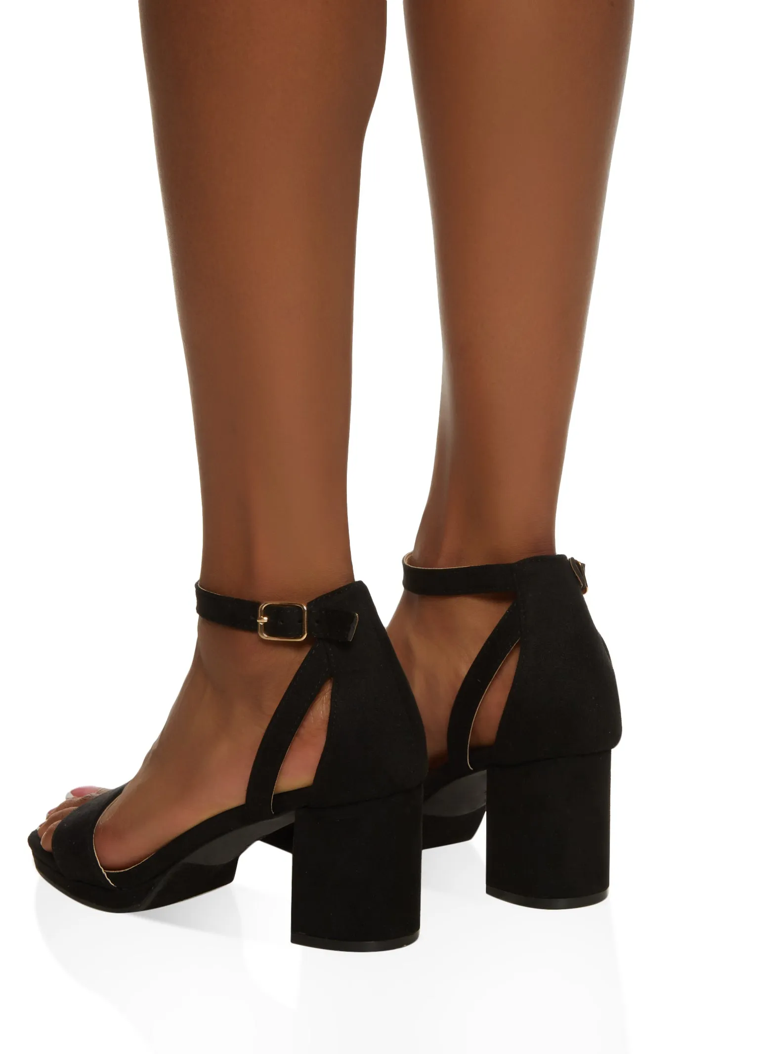 Open Toe Ankle Strap Block Heel Sandals sold by Rainbow product image thumbnail 3