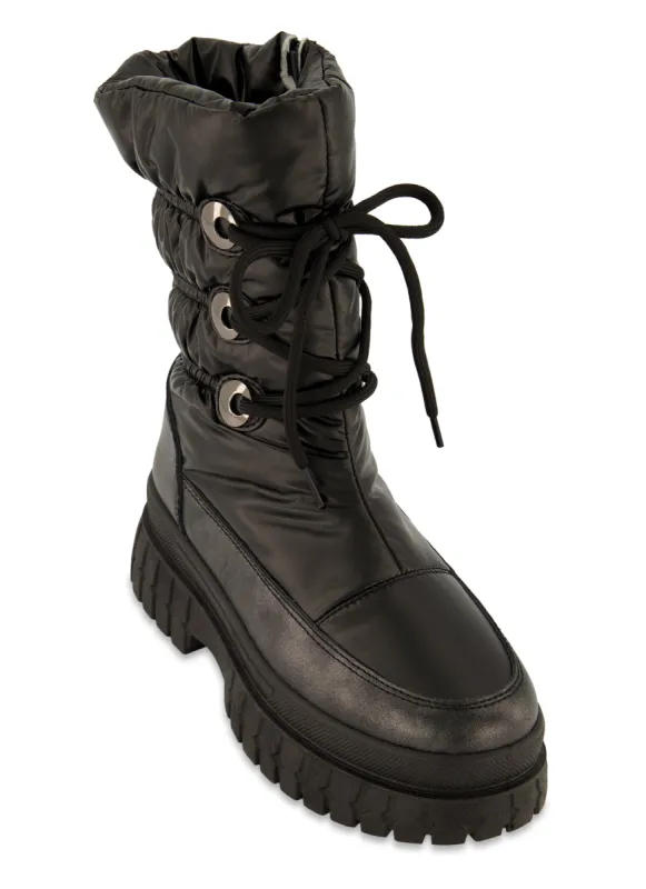 Lace Up Platform Weatherproof Snow Boots sold by Rainbow