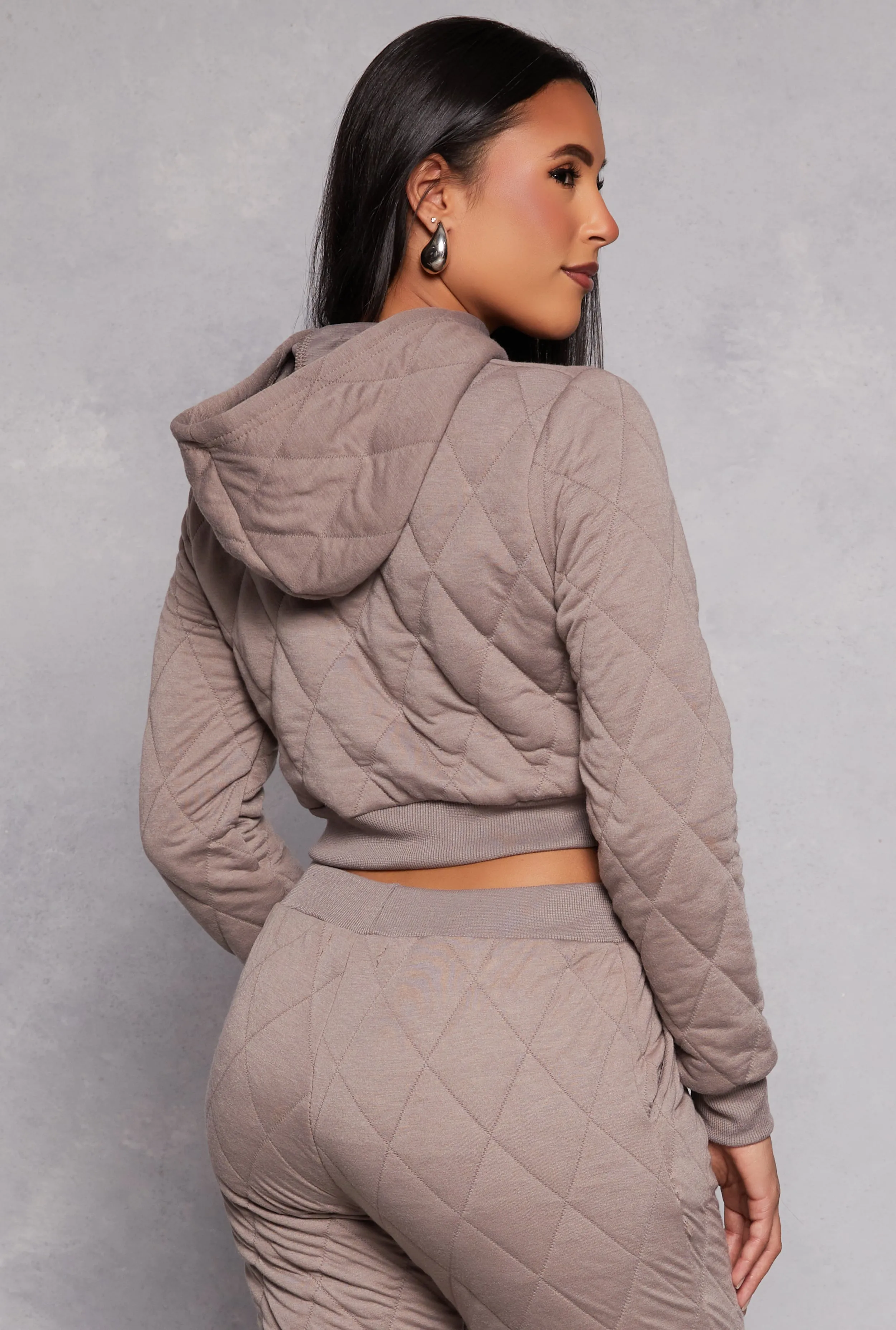 Quilted Cropped Hoodie sold by Rainbow product image thumbnail 3
