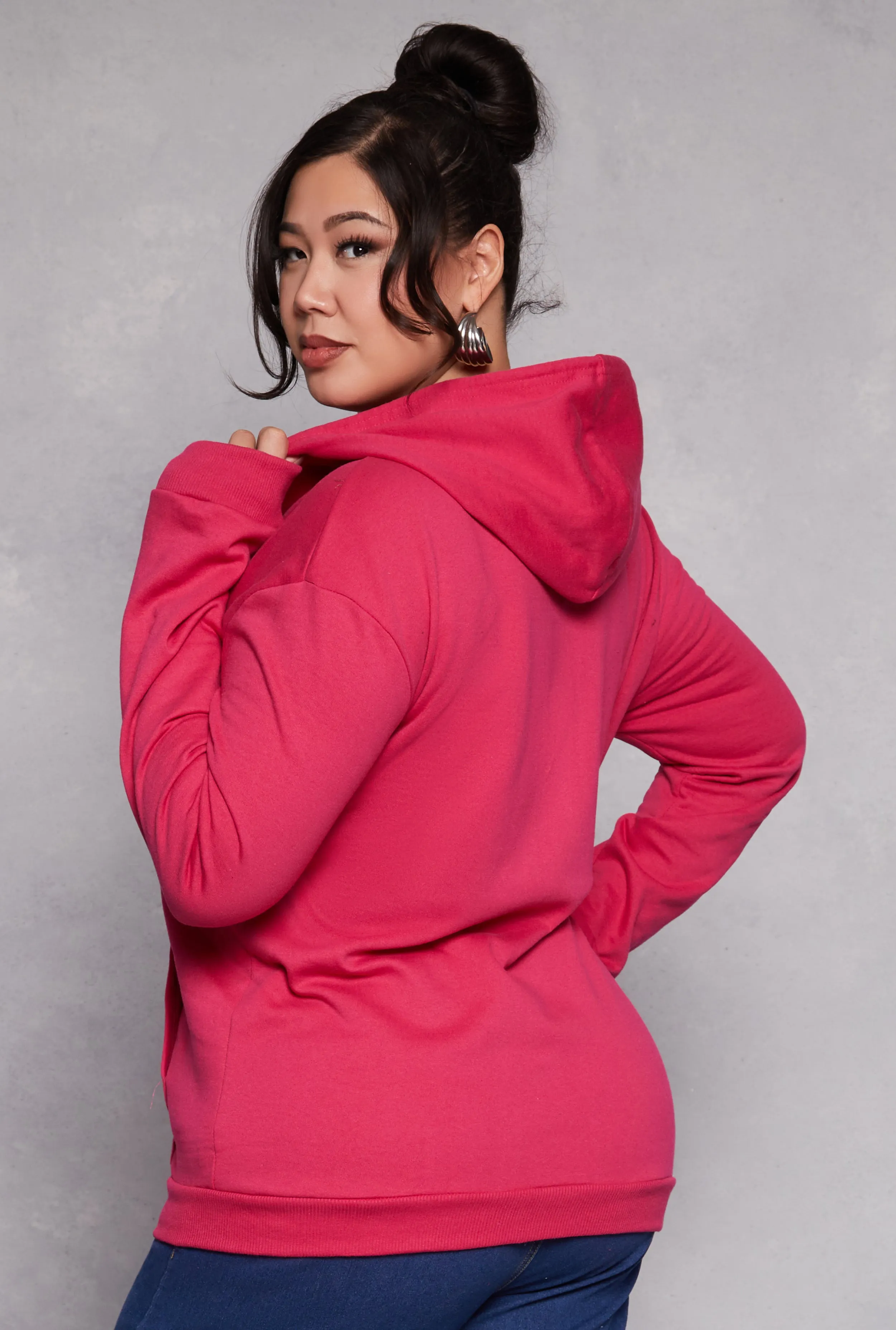 Plus Size France Paris Zip Front Hoodie sold by Rainbow product image thumbnail 3