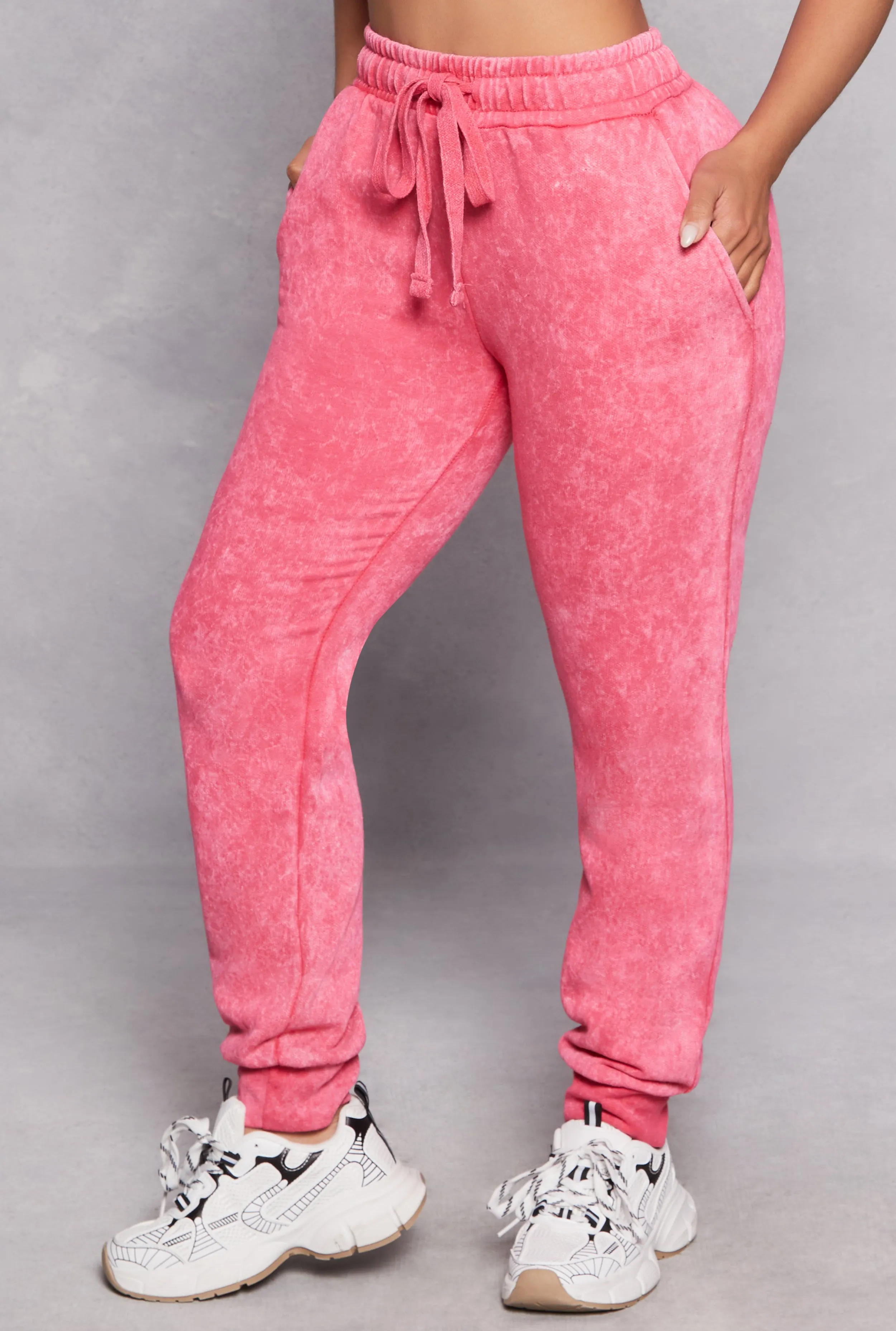 Fleece Acid Wash Drawstring Joggers sold by Rainbow product image thumbnail 2