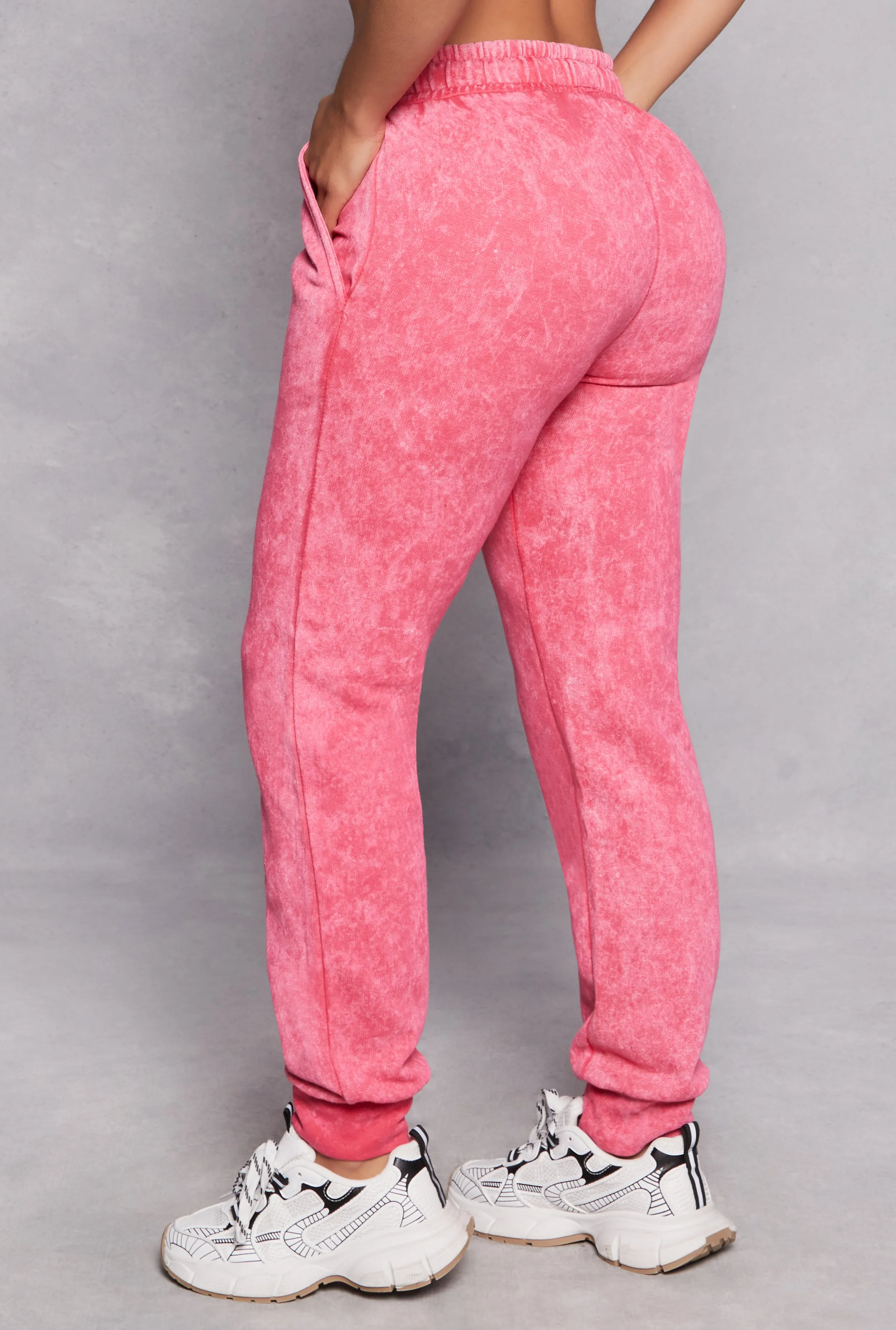 Fleece Acid Wash Drawstring Joggers sold by Rainbow product image thumbnail 3