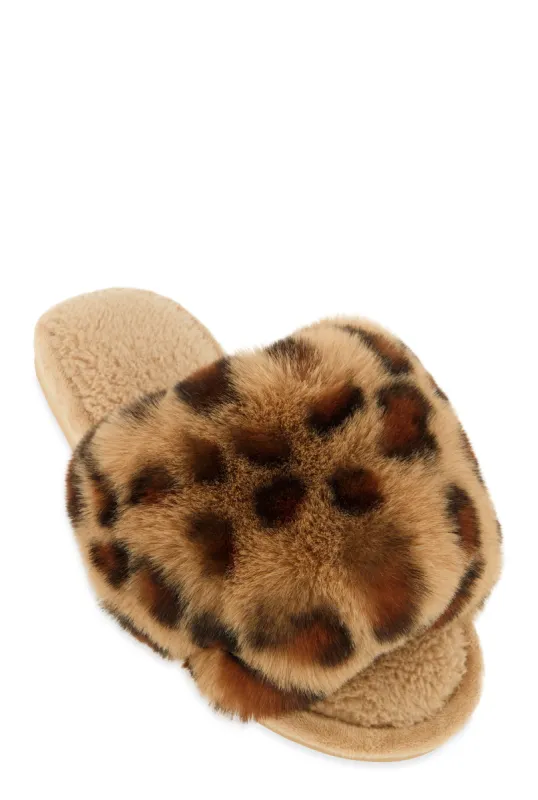 Faux Fur Slide Sandals sold by Rainbow