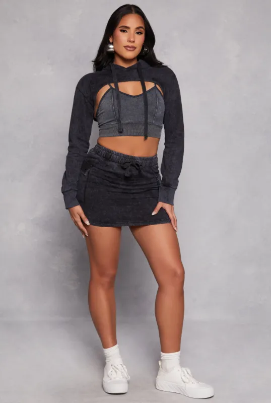 Fleece Cargo Pocket Mini Skirt sold by Rainbow