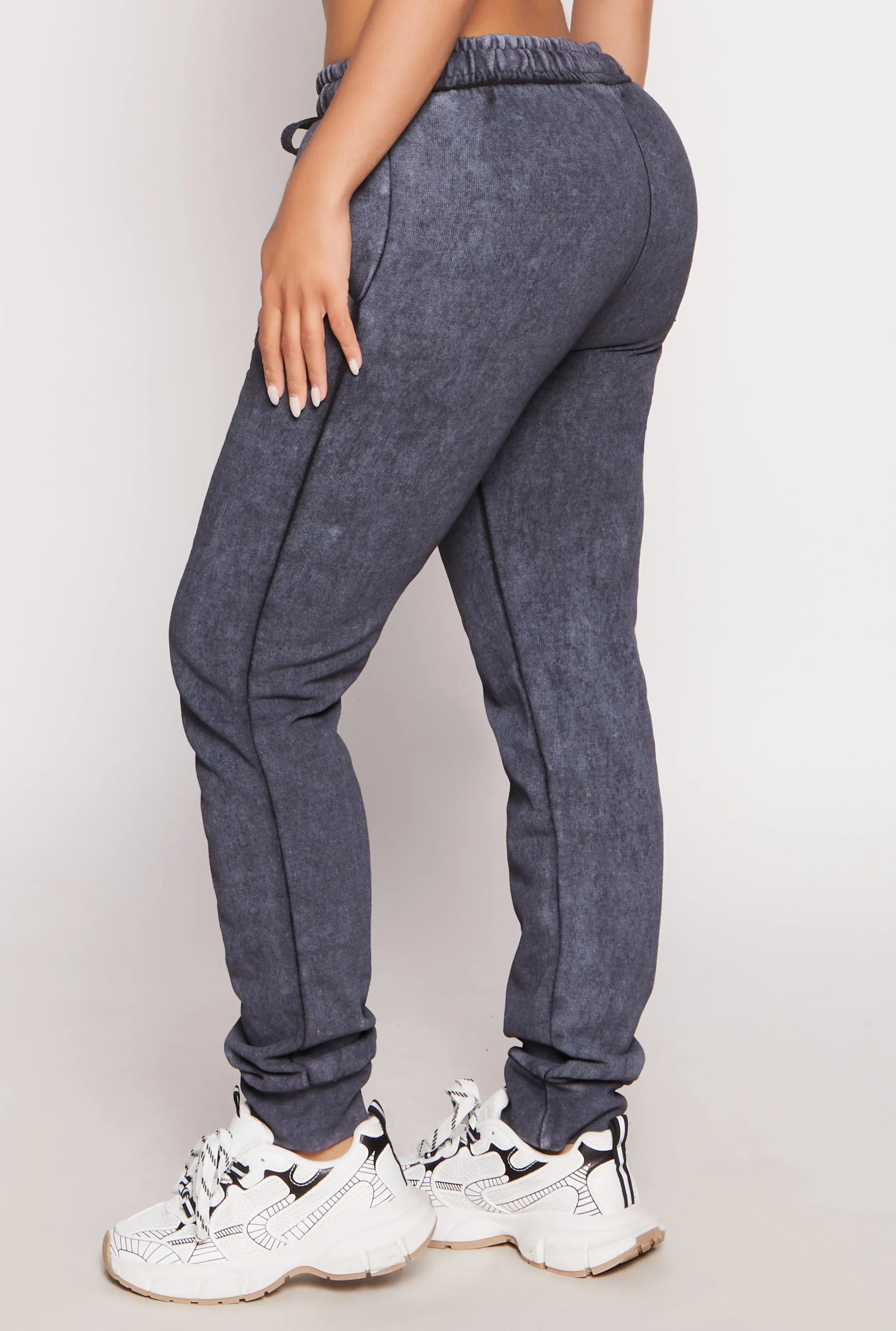 Fleece Acid Wash Drawstring Joggers sold by Rainbow product image thumbnail 3