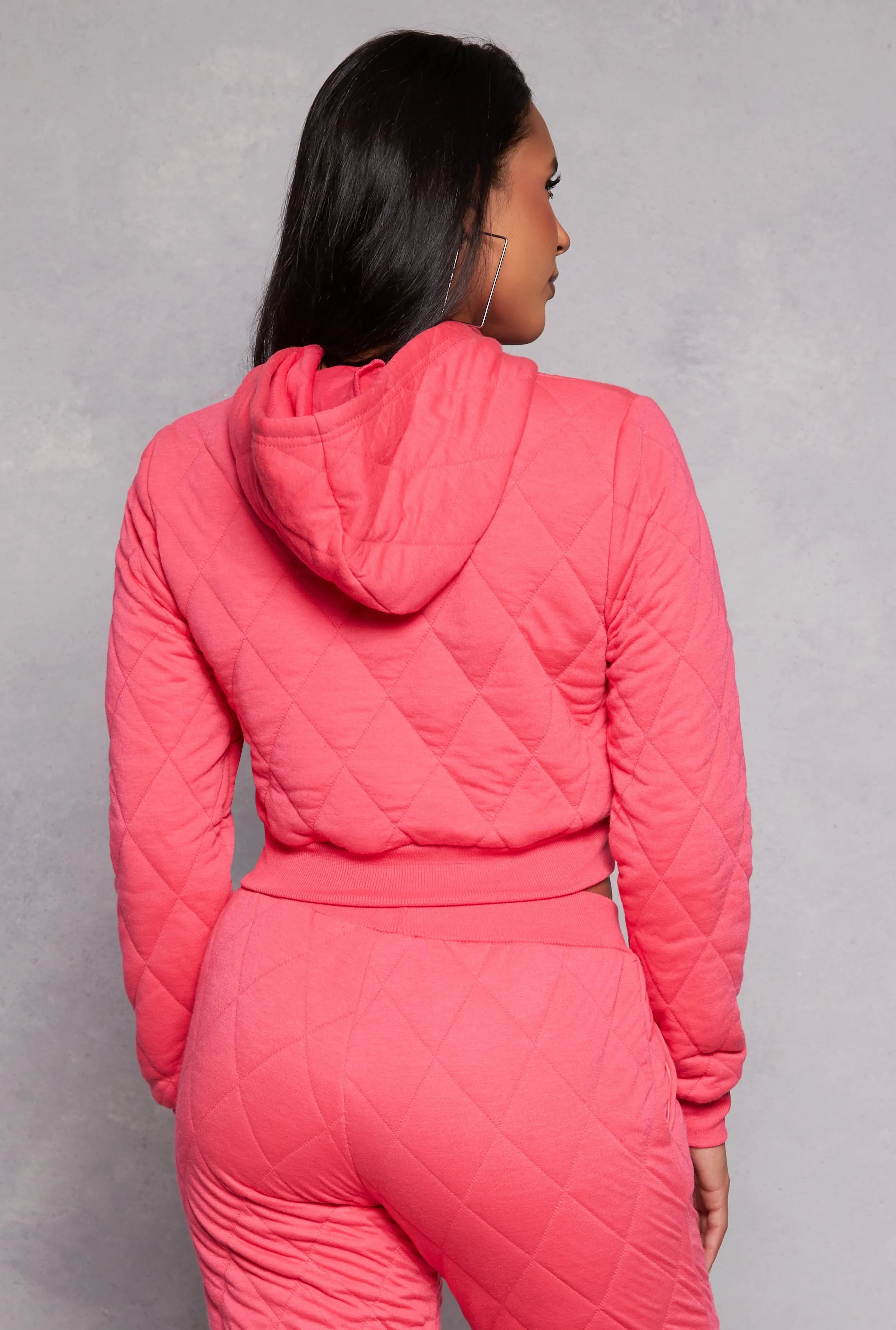 Quilted Cropped Hoodie sold by Rainbow product image thumbnail 3